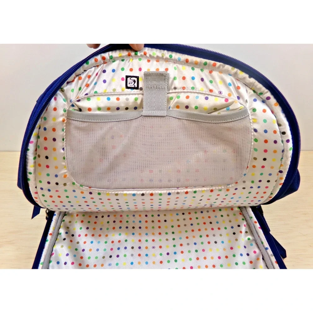 OGIO Soho Laptop Backpack Blue with Polka Dot Interior Padded Tech Bag